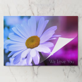 紫カラフルと青のランチョンマットのデイジー ペーパーパッド