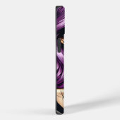 紫カラフルのかわいらし髪の抽象芸術婦人 Case-Mate iPhoneケース (裏面 / 右)