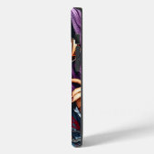 紫カラフルのかわいらし髪の抽象芸術婦人 Case-Mate iPhoneケース (裏面 / 左)