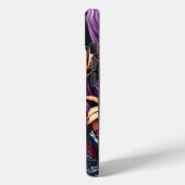 紫カラフルのかわいらし髪の抽象芸術婦人 Case-Mate iPhoneケース (裏面 / 左)