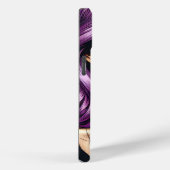 紫カラフルのかわいらし髪の抽象芸術婦人 Case-Mate iPhoneケース (裏面 / 右)