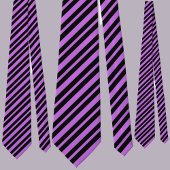 紫カラフルのストライプ模様 ネクタイ