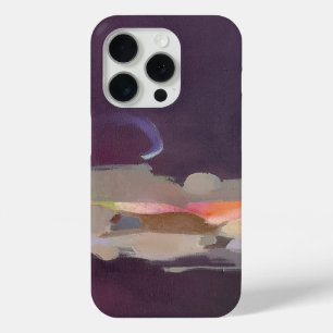 紫カラフルの芸術的抽象芸術 iPhone 15 PROケース