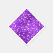 紫カラフルハート スタンダードカクテルナプキン (角)