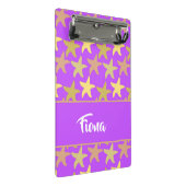 紫カラフルヒトデ ミニクリップボード (アングル)