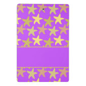 紫カラフルヒトデ ミニクリップボード (裏面)