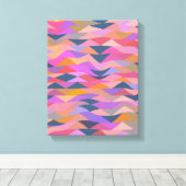 紫カラフルモダンの抽象芸術幾何学芸術 キャンバスプリント (インサイチュ (ウッドフロア))