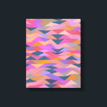 紫カラフルモダンの抽象芸術幾何学芸術 キャンバスプリント<br><div class="desc">鮮やかなカラーポスターのこの明るい三角形とはっきりした抽象芸術三角形で壁に色を追加する</div>