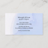 紫カラフルユニーク水彩設計者 名刺 (裏面)