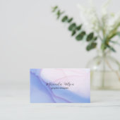 紫カラフルユニーク水彩設計者 名刺 (スタンド正面)