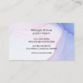 紫カラフルユニーク水彩設計者 名刺 (裏面)