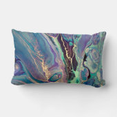 紫カラフル極紫光流体抽象芸術 ランバークッション (裏面)