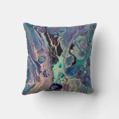 紫カラフル極紫Ultra Violet Marble Fluid Square クッション (裏面)