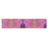 紫カラフル色の夕日の抽象芸術園 ショートテーブルランナー (横)