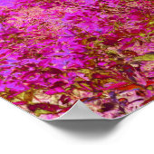 紫カラフル色の夕日の抽象芸術園 ポスター (角)