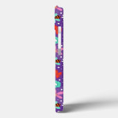 紫カラフル色の背景に虫や花 Case-Mate iPhoneケース (裏面 / 左)