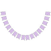 紫カラフル花植物花柄 バンティングフラッグ (全)