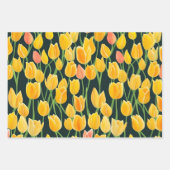 紫カラフル赤黄水色チューリップ ラッピングペーパーシート (正面3)