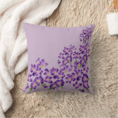 紫カラフル鮮やか花装飾用クッション クッション (ブランケット)