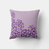 紫カラフル鮮やか花装飾用クッション クッション (裏面)