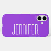 紫カラフル、パーソナライズされたジャンボ名 Case-Mate iPhoneケース (裏面 (横))