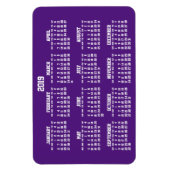 紫カレンダー2019大型フレキシブル磁石 マグネット (縦)