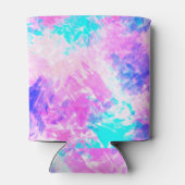 紫ガーリーアートピンクの抽象芸術絵を描パターン 缶クーラー (裏面)