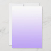 紫ガーリーグラデグラデーションーション写真スクリプトsweet 16 招待状 (裏面)