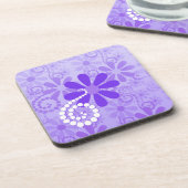紫ガーリーフローラレトロ コースター (左側)