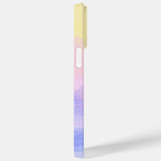 紫ガーリーブルーウォーターエレガントカラーモノグラム名 Case-Mate iPhoneケース (裏面 / 右)