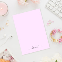 紫ガーリーモノグラムモダンスクリプパーソナライズされた ポストイット