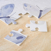 紫ガーリーラベンダー蝶 ジグソーパズル (側面)