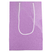 紫ガーリー抽象芸術 ミディアムペーパーバッグ (裏面)