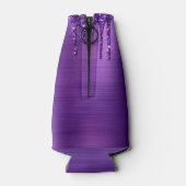 紫ガーリー滴下グリッターブラシ金属モノグラム ボトルクーラー (裏面)