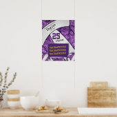 紫ガーリー白バレーボールチームの写真 ポスター (キッチン)