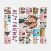 紫ガーリー20最高の友モダンシンプル人 フリースブランケット (正面(横))