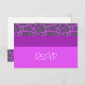 紫キリン模様RSVP 出欠カード (正面/裏面)