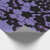 紫ギフト包装アンティークにおける紙レース模様 ラッピングペーパー (角)