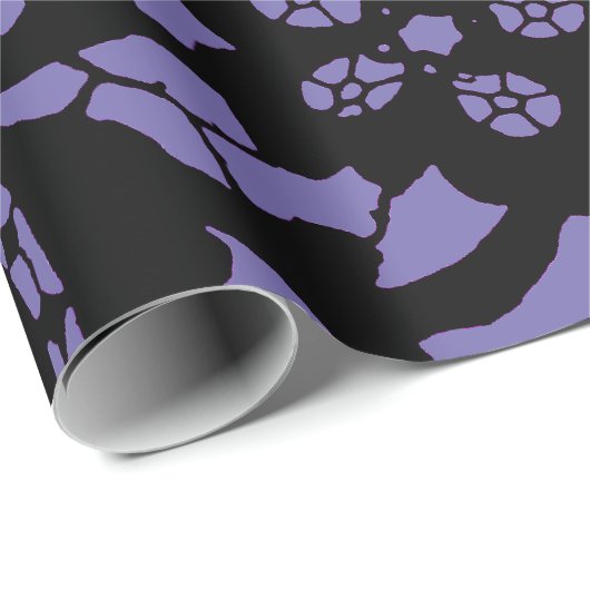 紫ギフト包装アンティークにおける紙レース模様 ラッピングペーパー (ロールコーナー)
