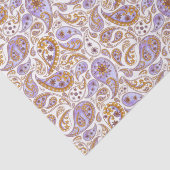 紫クラシックと茶色のヴィンテージペイズリーパターン 薄葉紙 (詳細)