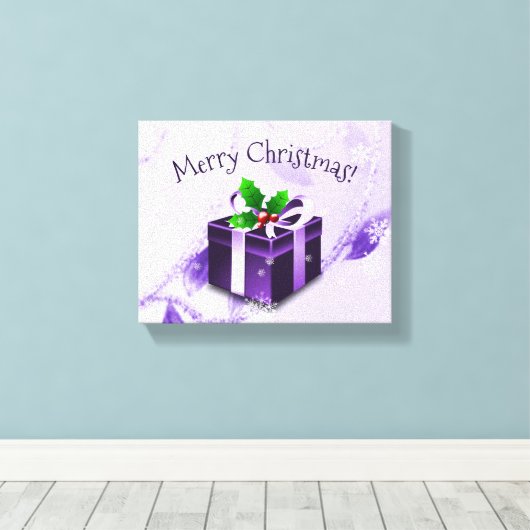 紫クリスマスギフトキャンバス印刷 キャンバスプリント (インサイチュ (ウッドフロア))