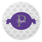 紫クローバーパーソナライズされたセラミックノブ セラミックノブ (正面)