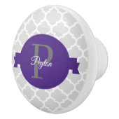 紫クローバーパーソナライズされたセラミックノブ セラミックノブ (右)