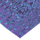 紫クールと青の抽象芸術絞り染めレトロ波 ショートテーブルランナー (コーナー)