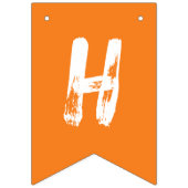 紫クールカラフルオレンジ色のフォトブラシタイポグラフィ バンティングフラッグ (第2の旗)