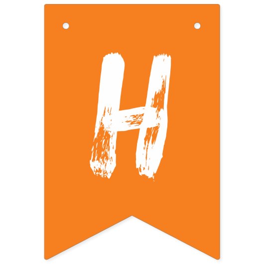 紫クールカラフルオレンジ色のフォトブラシタイポグラフィ バンティングフラッグ (第2の旗)