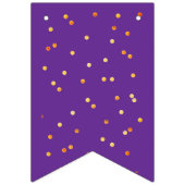 紫クールカラフルオレンジ色のフォトブラシタイポグラフィ バンティングフラッグ (第1の旗)