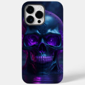 紫クール火スカル Case-Mate iPhoneケース (裏面)