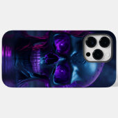 紫クール火スカル Case-Mate iPhoneケース (裏面 (横))