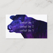 紫クール牛カスタム両面 名刺 (裏面)